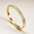 Gold Baguette Crystal Bangle