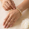 Gold Baguette Crystal Bangle