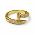 Gold Crystal Nail Ring