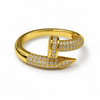 Gold Crystal Nail Ring