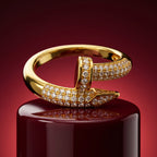 Gold Crystal Nail Ring