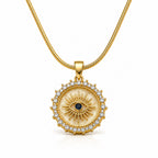 Gold Evil Eye Pendant Necklace