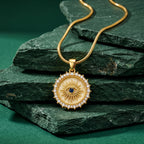 Gold Evil Eye Pendant Necklace