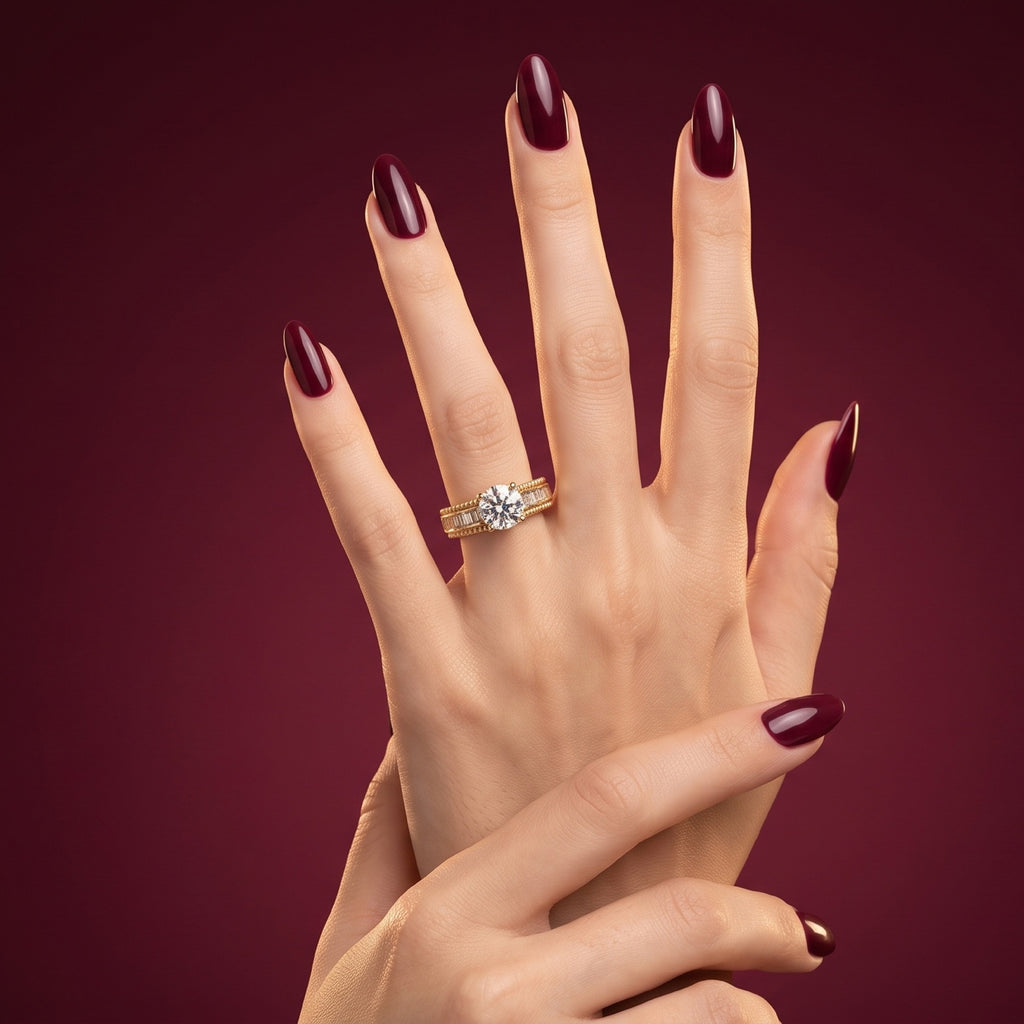 Gold Solitaire Baguette Ring