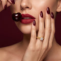 Gold Solitaire Baguette Ring