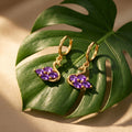 Gold Swan Dangle Earrings