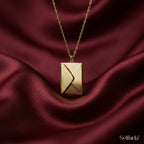 Romantic gold necklace with love letter design for women