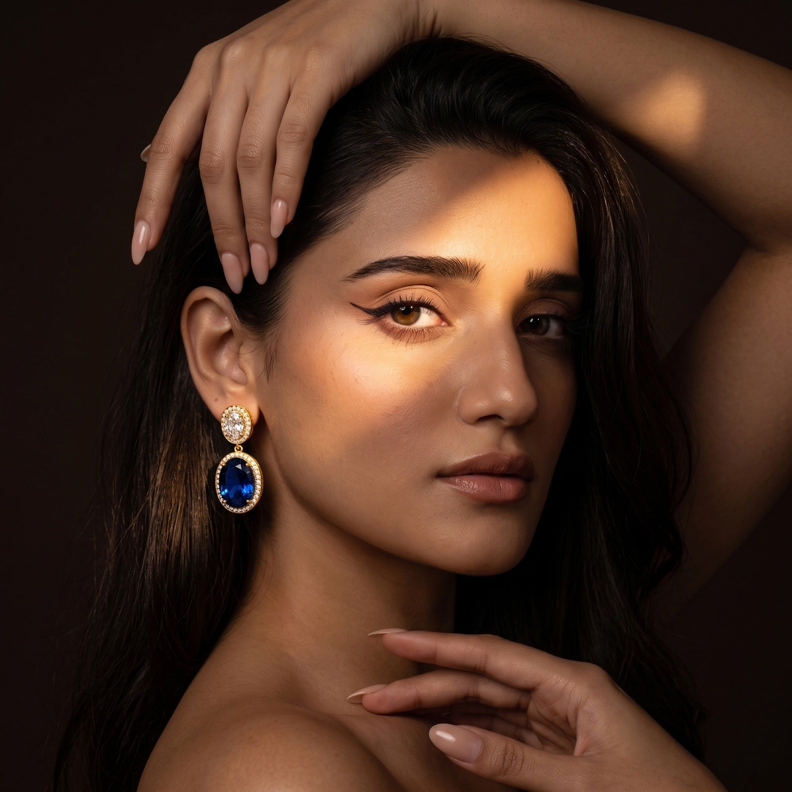Royal Sapphire Drop Earrings