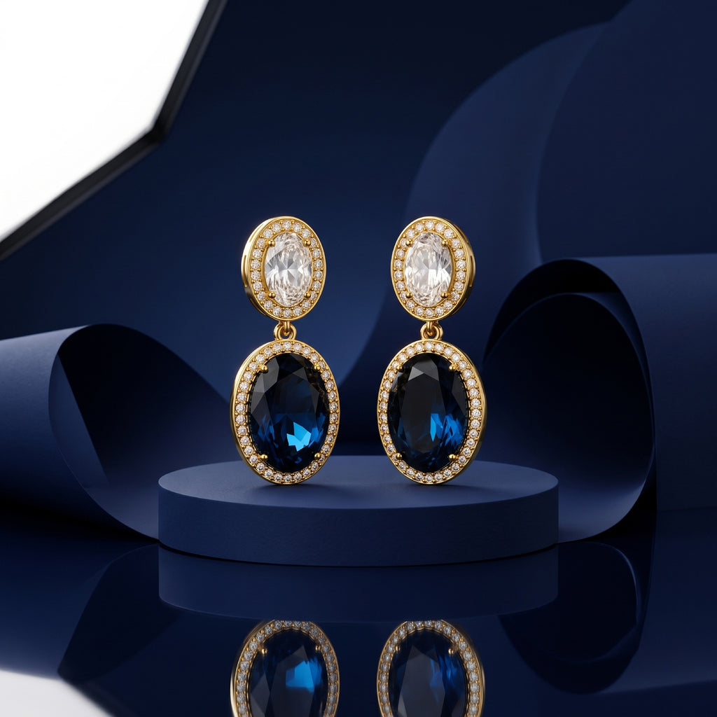 Royal Sapphire Drop Earrings