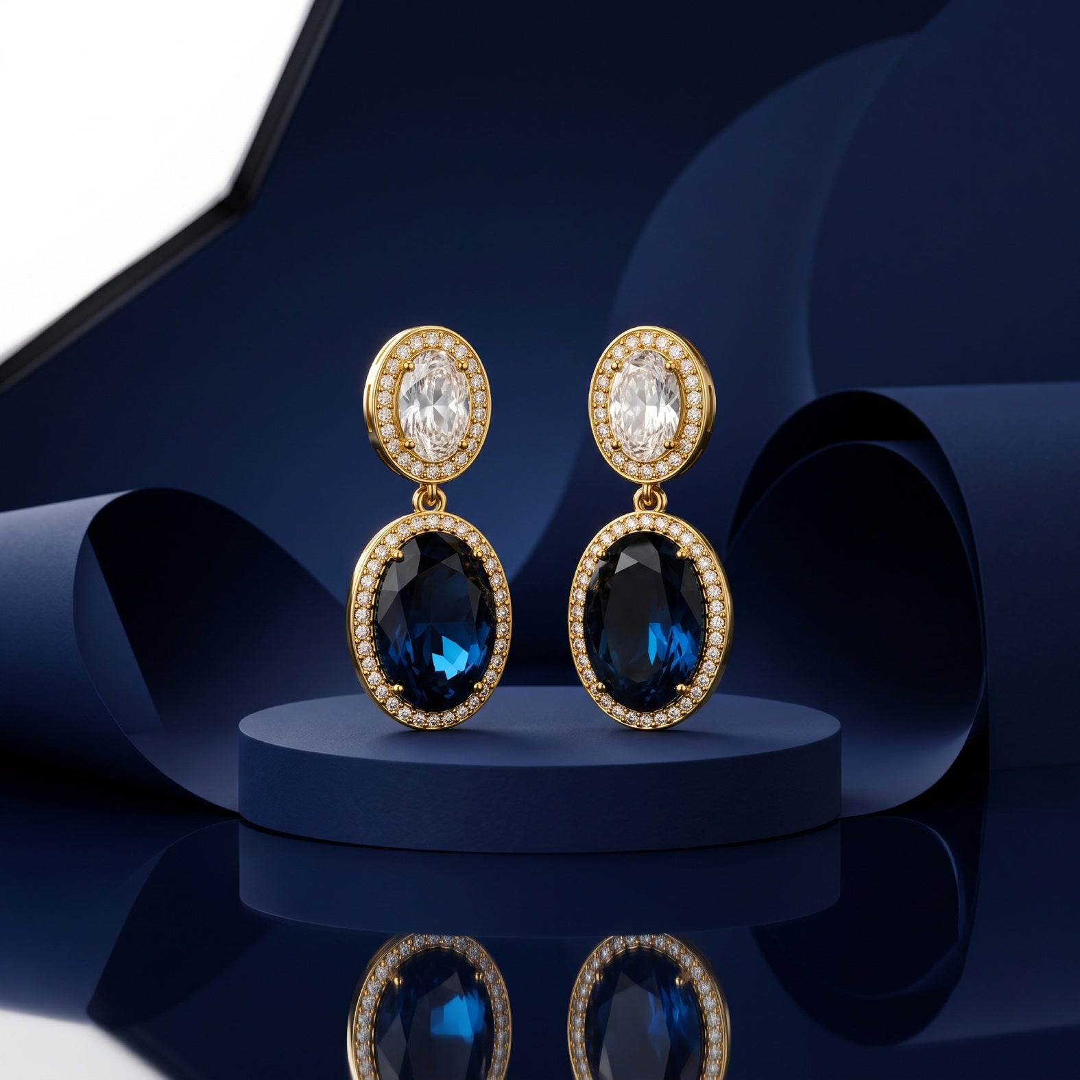 Royal Sapphire Drop Earrings