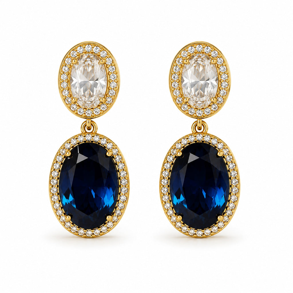 Royal Sapphire Drop Earrings