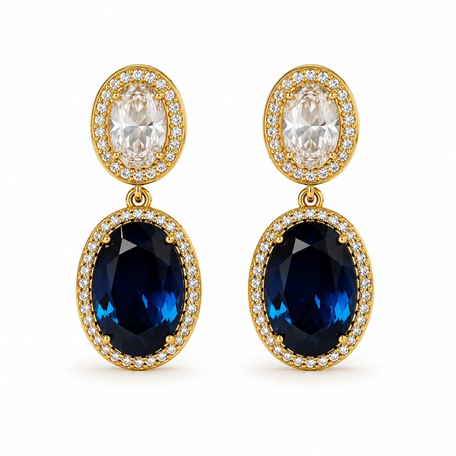 Royal Sapphire Drop Earrings
