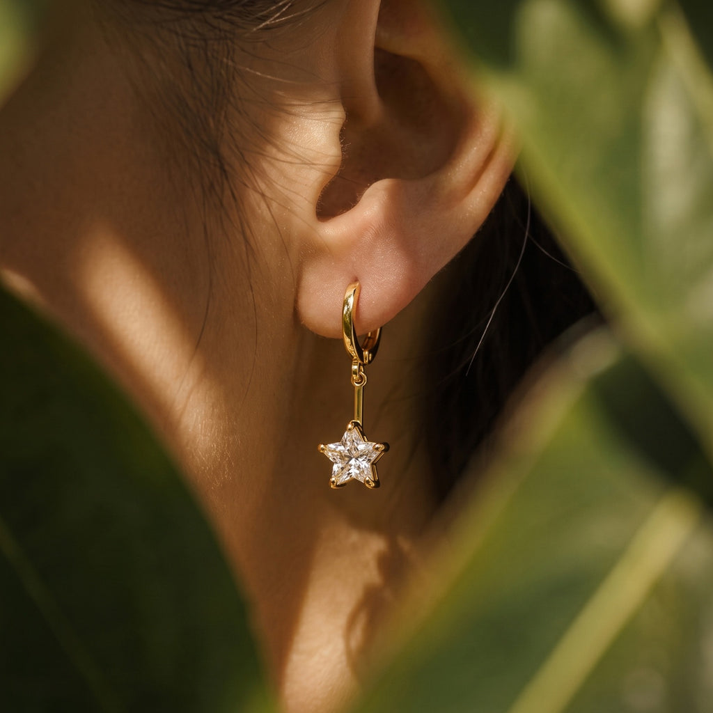 Star Gold Earrings