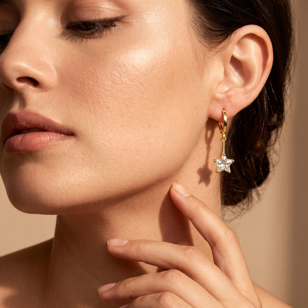Star Gold Earrings