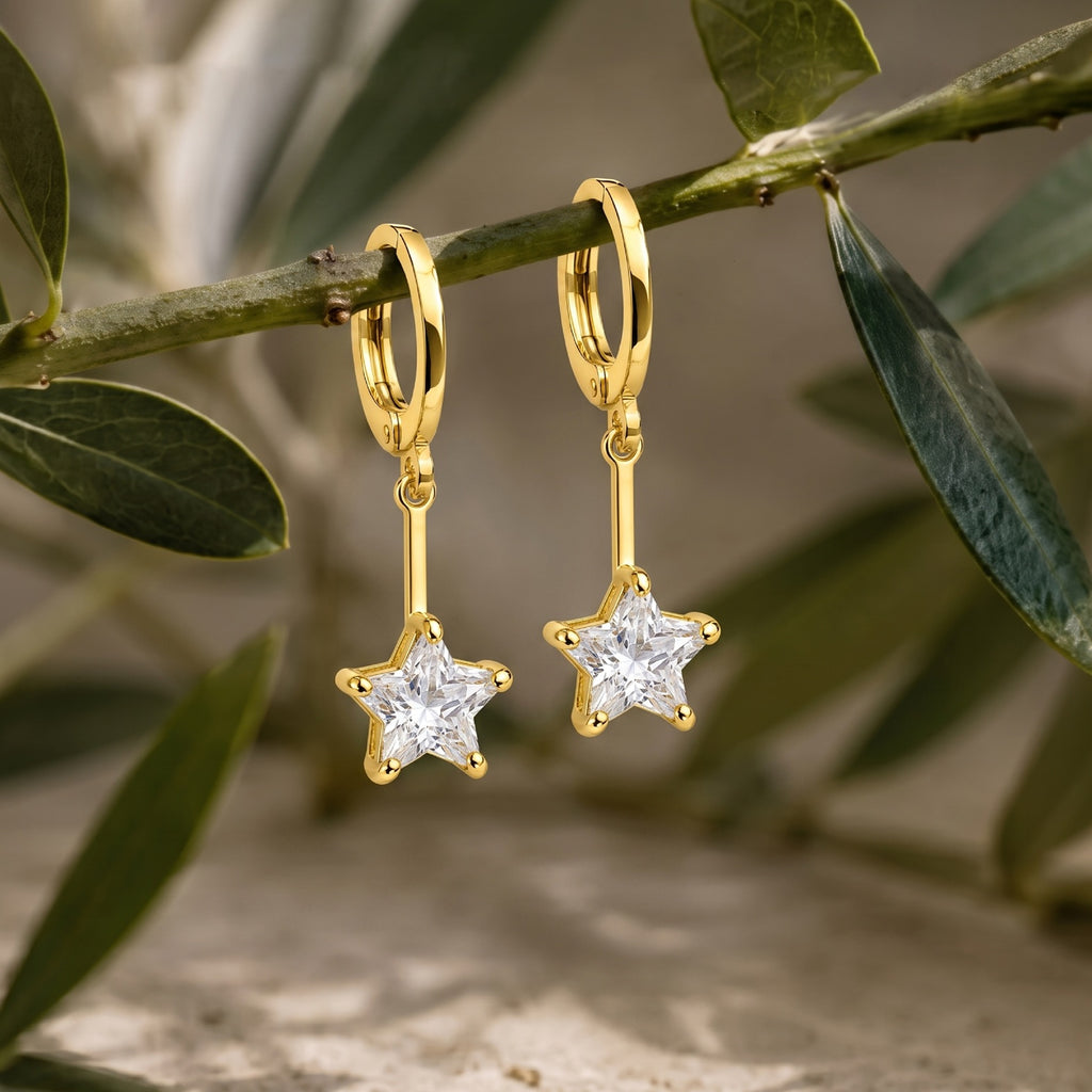 Star Gold Earrings
